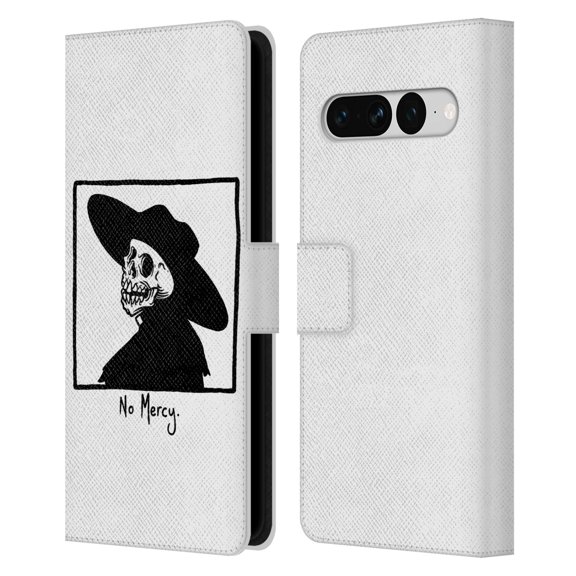Head Case Designs Officially Licensed Matt Bailey Art No Mercy Leather Book Wallet Case Cover Compatible with Google Pixel 7 Pro