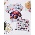 thumbnail image 5 of WIBACKER 3-12Years Kids Boys 2-Piece Pajamas 3D Truck Printed Short Sleeve Cool Summer PJ Set Toddler Sleepwear, 5 of 14