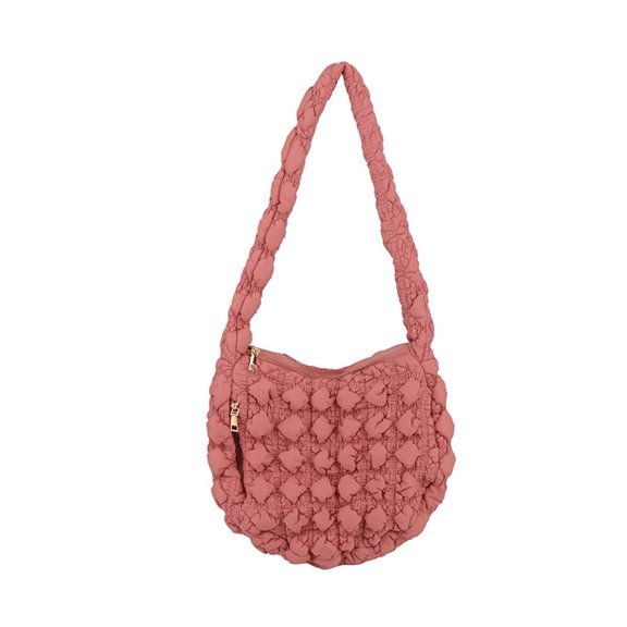 Quilted Padded Tote Bags For Women,Down Cotton Large Shoulder Handbag,Lattice Soft Lightweight Fashion Tote,Comfortable Wide Strap Work Shopping Travel Bag,Large Capacity Daily Commute Organizer