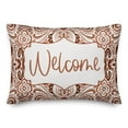 thumbnail image 2 of Creative Products Welcome Orange and White Paisley Pattern 14x20 Indoor / Outdoor Pillow, 2 of 3
