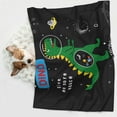thumbnail image 6 of Disketp Space Dino Cartoon Black Dog Blanket/Bed Cover for Dogs and Cats,Puppy Essentials-Large, 6 of 8
