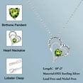thumbnail image 2 of TINGN Love Heart Pendant Necklace for Women 925 Sterling Silver Love Heart Necklace Birthstone Jewelry Mothers Day Valentines Day Anniversary Christmas Birthday Gifts for Her Women Women, 2 of 6
