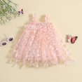 thumbnail image 4 of Fortune Robe Butterfly pour Fille en Bas Âge Robe à Bretelles Couleur Unie Robe de Princesse Douce, 4 of 8
