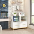 thumbnail image 4 of Tribesigns Lateral File Cabinet with Drawer, 35.4" Wood Printer Stand for Letter/A4 Files, Home Office, 4 of 7
