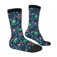 thumbnail image 3 of Uemuo Christmas Pattern Women's Crew Socks, Soft Durable Breathable Moisture-Wicking with Odor Control Cotton socks, 3 of 9