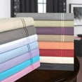 thumbnail image 2 of Superior Light Weight and Super Soft Brushed Microfiber, Wrinkle Resistant Duvet Cover with 2-Line Embroidered Pillow Shams, 2 of 3