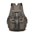 thumbnail image 3 of Stylish Adjustable Canvas Vintage Backpack - Perfect for Men and Teens - Large Capacity Drawstring Bag, 3 of 5