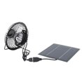 thumbnail image 2 of Ventilador con Panel Solar de 5W para refrigeración al aire libre, Kit de ventilador Solar USB para invernadero, gallinero, casa para perros, 2 of 5