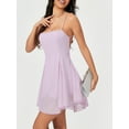 thumbnail image 6 of Yunliwuli Women’s Short Cami Dress Adjustable Thin Straps Back Tie Up Layered Pleated Dress for Summer, 6 of 10