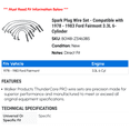 thumbnail image 2 of Spark Plug Wire Set - Compatible with 1978 - 1983 Ford Fairmont 3.3L 6-Cylinder 1979 1980 1981 1982, 2 of 2