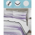 thumbnail image 4 of Quilts Queen Size, Purple Grey Ombre Soft Comforter Bedding Set for Bed, Abstract Art Oil Painting Modern Lightweight Quilted Bedspread with Pillow Cover(2 Pieces) for All Season, 90x96 Inch, 4 of 6