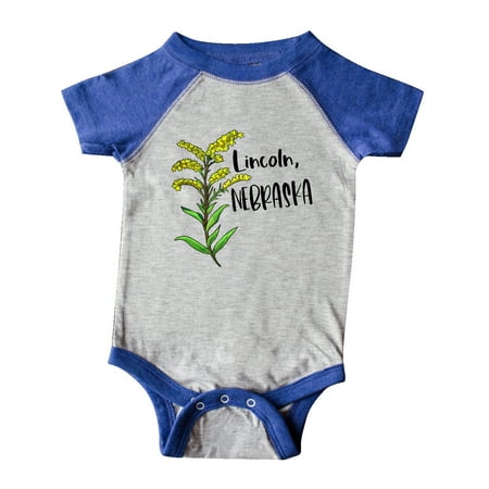 

Inktastic Lincoln Nebraska Goldenrod Flower Gift Baby Boy or Baby Girl Bodysuit