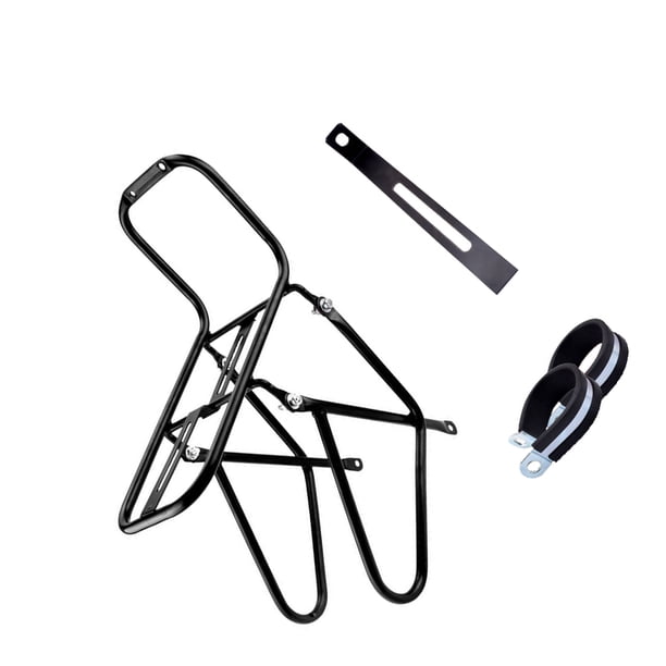 Soidarity Estante delantero de bicicleta de montaña, acero autoinstalado, acero resistente y duradero, cesta de verduras para bicicleta de larga Bicicletas eléctricas