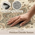 thumbnail image 6 of ODIKA 2'x3' Washable Doormat Large Vintage Layout Distressed Scroll Border Cream Farmhouse Boho Flowing for Entryway, Kitchen, Laundry Room, Non-Slip, Low Pile, 6 of 7