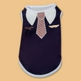 thumbnail image 6 of Shenmeida Small Dog Shirts Soft Breathable Cotton Puppy T Shirt for Small Dogs Girl Spring Summer Stripe Pattern Cartoon Printing Pet Tee Sleeveless Vest Cat Clothes Outfits, 6 of 7