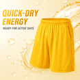 thumbnail image 4 of Men's Athletic Shorts 5-Pack, Quick-Dry Breathable Loose Fit with Elastic Waist for Running, Gym and Basketball, 4 of 10