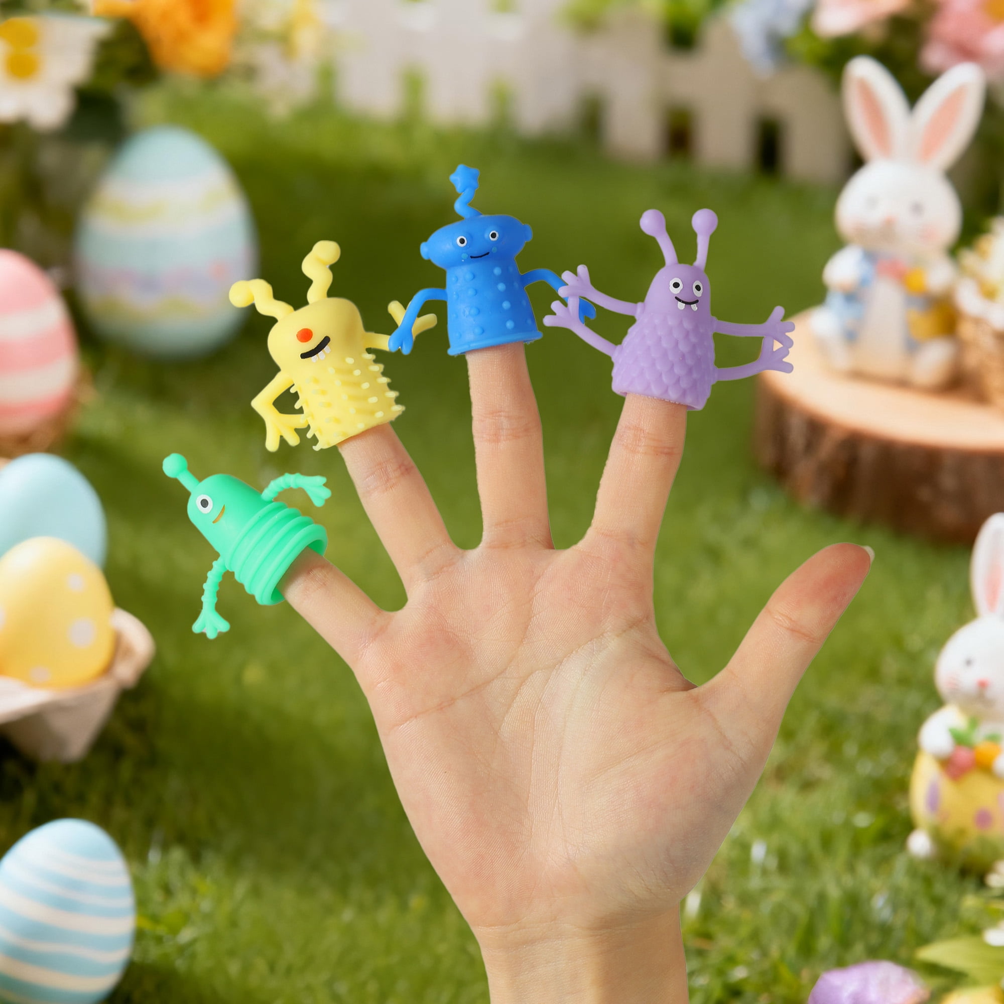 Way to Celebrate! Finger Monsters, 8 Pieces, TPR, Novelty