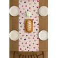 thumbnail image 6 of WIRESTER Table Runner 13x72 Inch Cute Holiday & Anniversary Decoration for Kitchen, Dining Table, or Home Party - Purple Tone Hearts Pattern, 6 of 7