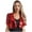 Red, variant on Womens Glitter Sequins Short Sleeve Open Front Cropped Jacket Cardigan Red M