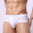 thumbnail image 5 of zeranth Men Underpants Low Waist Solid Color Thin U Covex Soft Breathable High Elastic Anti-septic Quick Dry No Constraint Pouch Men Briefs Male Underwear, 5 of 6