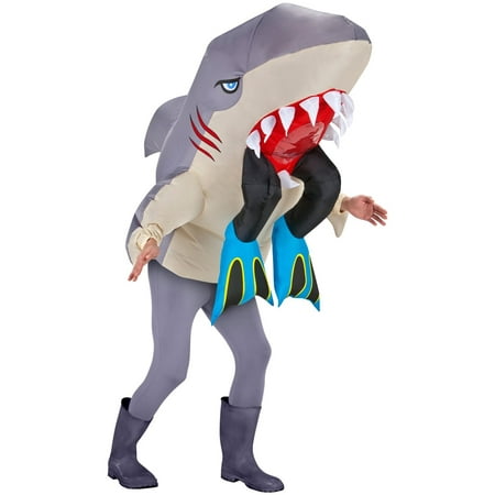 Inflatable Shark Head with Legs Adult Costume - One-Size