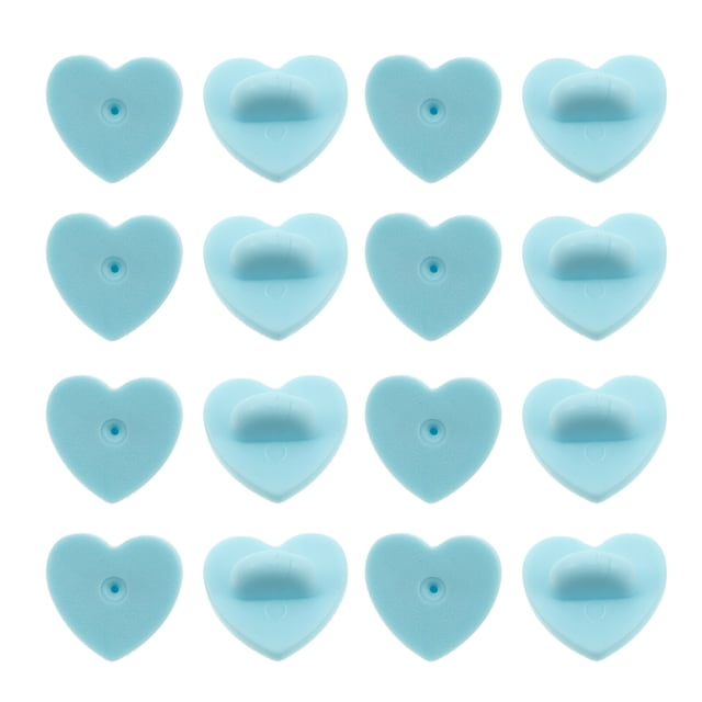 Miangastore 100 Pcs Heart Shape Pin Backs Rubber Pin Keepers Practical Brooch Clasps