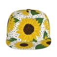 thumbnail image 2 of Gaeub Sunflowers Flat Bill Snapback Hats Baseball Caps with Adjustable for Running Workouts and Outdoor Activities, 2 of 9