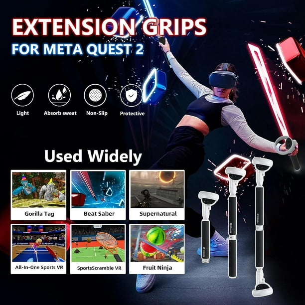 Multifunction Grip for Meta Quest 3 - Fitness/Gorilla Tag/Beat