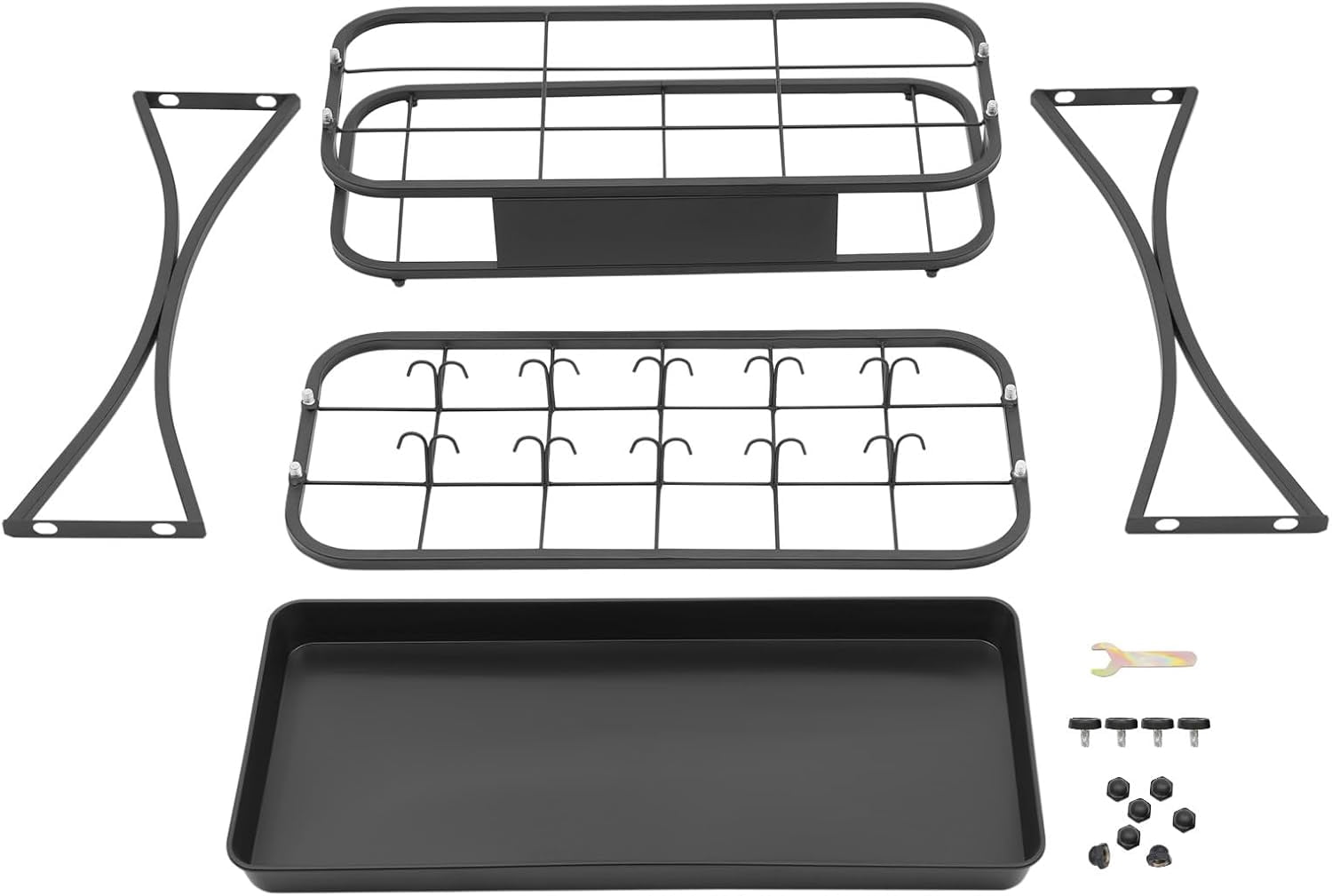 Umbrella Holder Stand, Freestanding Umbrella Organizer with 18 Slots & 20 Hooks for Home, Office & Hotel