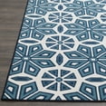 thumbnail image 4 of Loomaknoti Terrace Tropic Vensley 9' x 12' Geometric Indoor/Outdoor Area Rug , Blue/White, 4 of 9