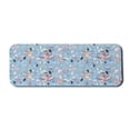 thumbnail image 1 of Colorful Computer Mouse Pad, Floral Artwork Autumn Leaves on Blue Backdrop Garden Theme Nature Illustration, Rectangle Non-Slip Rubber Mousepad Large, 31" x 12" Gaming Size, Multicolor, by Ambesonne, 1 of 2