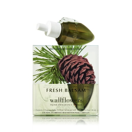 Bath & Body Works Fresh Balsam Wallflower Refill - Signature Collection, 2 Bulbs
