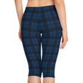 thumbnail image 4 of blue checkers Women's Capri Leggings, 4 of 4