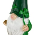 thumbnail image 6 of Northlight St. Patrick's Day Shamrock Gnome Outdoor Garden Statue - 16.25", 6 of 8