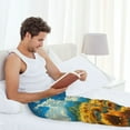 thumbnail image 4 of Yiaed Field Bicycle Young Sunflower Print Men's Lounge Pants, Loose PJ Bottoms, Long Pajama Pants for Men-X-Large, 4 of 5