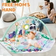 thumbnail image 3 of Baby Play Gym and Activity Mat - 4-in-1 Tummy Time Gym with Sensory Toys for Infants & Toddlers, Green, 3 of 7