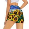 thumbnail image 3 of Haiem Landscape With Sunflowers Women's 2 in 1 Running Shorts - Lightweight Athletic Workout Gym Yoga Breathable Sports Shorts Liner with Phone Pockets-Small, 3 of 9