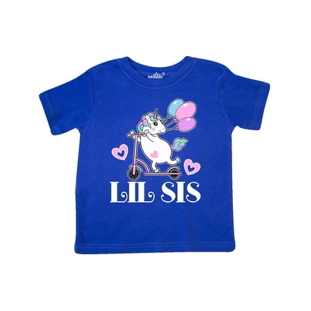 

Inktastic Lil Sis Unicorn Sister Announcement Gift Toddler Toddler Girl T-Shirt