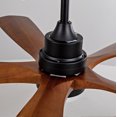 thumbnail image 4 of 52" Black Wood Ceiling Fan with Lights & Remote, 5-Blade, DC Motor, Indoor, 4 of 7