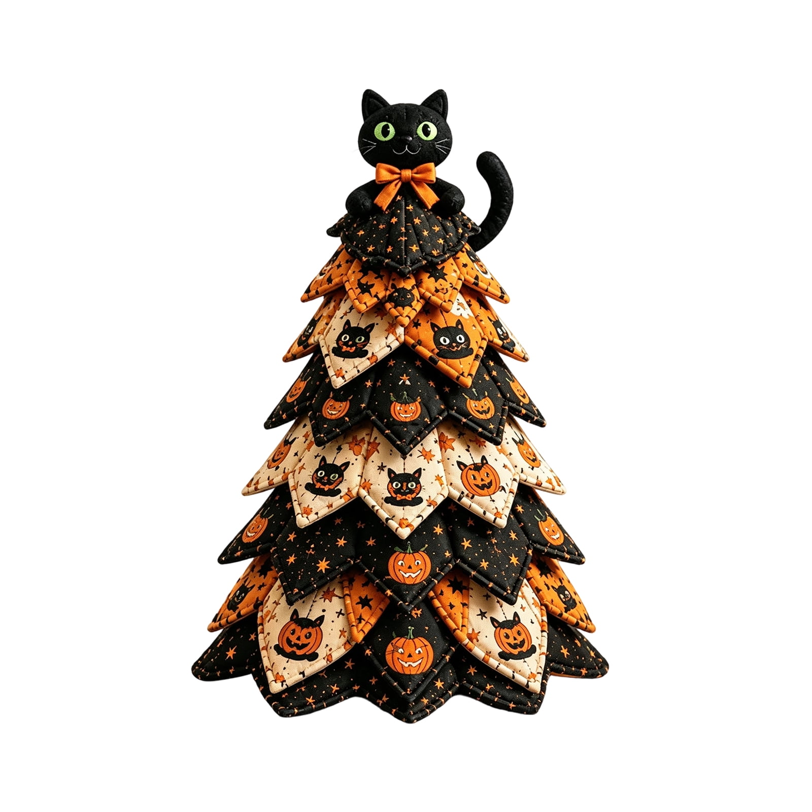 Halloween Patchwork DIY Kit Seasonal Fabric Sewing Craft Set with Decorative Pieces and Project Supplies Handmade Halloween Accent for Adults Table Displays Wall Decor Creative Gifts