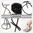 thumbnail image 6 of KATBOC Bar Stools Set of 4, Upholstered Counter Height Chair, Modern PU Leather Barstools with Footrest, for Kitchen Island, Dining Room, Bar, Black1, 6 of 7