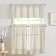 thumbnail image 1 of Juego de cortinas de cocina Jinchan de lino beige, 3 piezas, 90 x 60 cm, 1 of 9