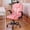 Pink, variant on Pinmoco Ergonomic PU Leather Office Chair, High Back Executive Computer Desk Chair with Double-Layer Cushion, Swivel Gaming Chair with Wheels and Flip-Up Armrests, Black