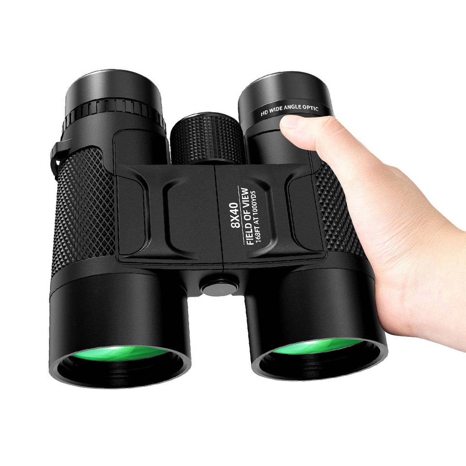 Binoculars - 8x30 Folding Optics, Lightweight Rubber Eyepiece, Educational Outdoor Toy for Bird Watching & Nature Exploration(Black)