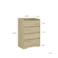 thumbnail image 3 of Hassch 4 Drawer Dresser - Modern Chest of Drawers for Bedroom, Hallway, Entryway, Living Room - Light Wood, 3 of 6