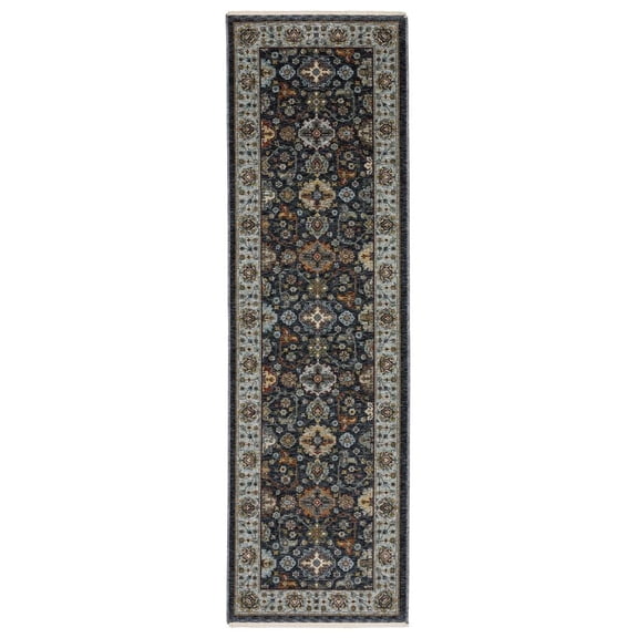 Oriental Weavers Aberdeen Area Rug - 561B1 - 2'3" x 7'6" - in Blue/ Multi - Vintage Inspired, Stain Resistant, Family and Pet Friendly , Entryway, Hallway Runner Rug