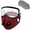 D009- Wine, variant on Face Mask for Dust, Full Face Respirator Mask, Carbon Filter Mask, Nose Filters for Dust, Red Adult Cycling Dust Protection Kit, 1 Washable Face Cover 10 Activated Carbon