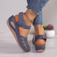 thumbnail image 2 of Women's Orthopedic Slope Heel Sandals 2025 Closed Toe Solid Color Fashion Breathable Casual Low Heel Slope Heel Shoes, 2 of 5