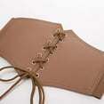 thumbnail image 2 of Zhengup Corset Belt for Women Elastic Lace-up Leather Waist Belt, 2 of 6