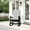 Black Rocker and Gray Cushion, variant on SERWALL Oversized HDPE Outdoor Rocking Chair with Cushion, Gray Rocker and Gray Cushion